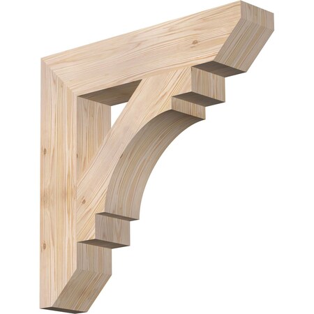 Ekena Millwork Merced Slat Smooth Bracket, Douglas Fir, 5 1/2"W x 28"D x 28"H BKT06X28X28MRC06SDF